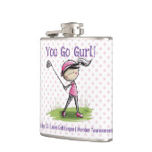 カスタムゴルフクラブレディースリーグビニールフラ包まれたスコ フラスク (左)