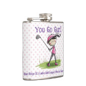 カスタムゴルフクラブレディースリーグビニールフラ包まれたスコ フラスク (右)
