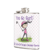 カスタムゴルフクラブレディースリーグビニールフラ包まれたスコ フラスク (左)