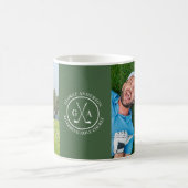 カスタムゴルフクラブロゴモノグラパーソナライズされたム写真 コーヒーマグカップ (中央)