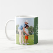 カスタムゴルフクラブロゴモノグラパーソナライズされたム写真 コーヒーマグカップ (左)