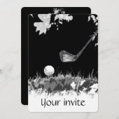 カスタムゴルフコースバースデーパーティー招待状 招待状 (正面/裏面)