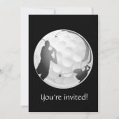 カスタムゴルフコースバースデーパーティー招待状 招待状 (正面)