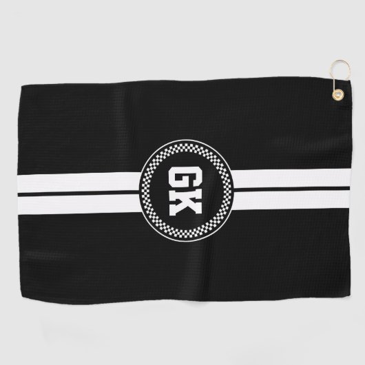 カスタムゴルフタストライプオルパーソナライズされたゴルフギフト ゴルフタオル (横)