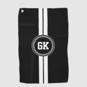 カスタムゴルフタストライプオルパーソナライズされたゴルフギフト ゴルフタオル (正面)