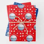 カスタムゴルフバレンタインデー ラッピングペーパーシート (インサイチュ)