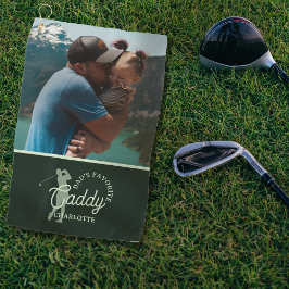 カスタムゴルフパパキャお気に入りのディのロゴヘッド ゴルフタオル