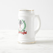 カスタムゴルフマパーソナライズされたグ ビールジョッキ (正面右)