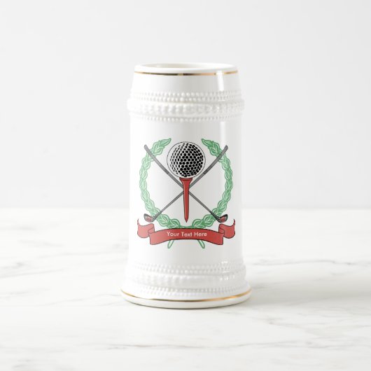 カスタムゴルフマパーソナライズされたグ ビールジョッキ (中央)