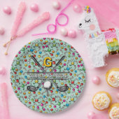 カスタムゴルフモエレガントノグラムデザイン ペーパープレート (パーティー)