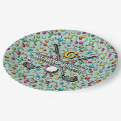 カスタムゴルフモエレガントノグラムデザイン ペーパープレート (アングル)