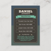 カスタムゴルフ取引カード、ゴルファーパーソナライズされたカード コーリングカード (裏面)