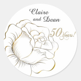 カスタムゴールデンアニバーサリーステッカー ラウンドシール