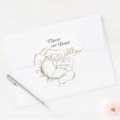 カスタムゴールデンアニバーサリーステッカー ラウンドシール (封筒)