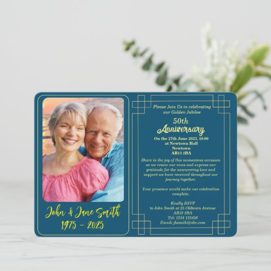 カスタムゴールデンジュビリー50周年記念招待状 シーズンカード (スタンド正面)