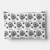 カスタムゴールデンドルドッグパーソナライズされたスケッチ アクセサリーポーチ (裏面)