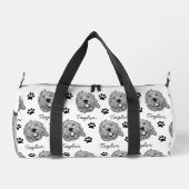 カスタムゴールデンドルドッグパーソナライズされたスケッチ ダッフルバッグ (裏面)