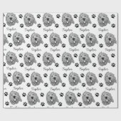 カスタムゴールデンドルドッグパーソナライズされたスケッチ ラッピングペーパー (フラット)