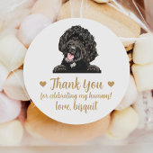 カスタムゴールデンドルドッグ結婚式の引き出物シール ラウンドシール