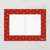 カスタムゴールデンフォトツリー | クリスマスエレガント ポストカード (裏面)