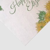 カスタムゴールデンフラワーズアートコーナーズ誕生日 薄葉紙 (詳細)