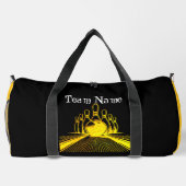 カスタムゴールデンボーリングチームロゴ ダッフルバッグ (裏面)