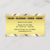 カスタムゴールデンメタルカーサークールビス 名刺 (裏面)