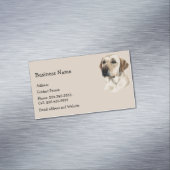 カスタムゴールデンラブラドールドッグペットアニマルロゴ マグネット名刺 (インサイチュ)