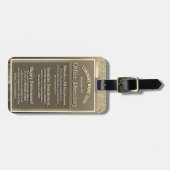 カスタムゴールデンリタイアサイン ラゲッジタグ (正面横)