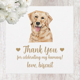 カスタムゴールデンレトリエバードッグ結婚式の引き出物ラベル フェイバータグ