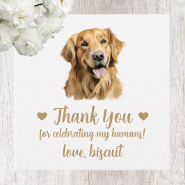 カスタムゴールデンレトリエバードッグ結婚式の引き出物ラベル フェイバータグ