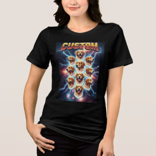 カスタムゴールデンレトリエバードッグTシャツデザイン – ライト トライブレンドTシャツ