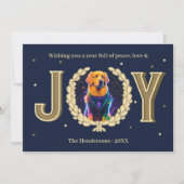 カスタムゴールデンレトリエバードッジョークリスマス シーズンカード (正面)