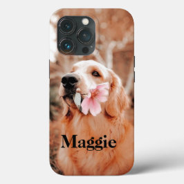 カスタムゴールデンレトリバーの写真 – Dog Lover Gift iPhone 13 Proケース