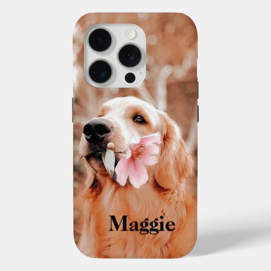カスタムゴールデンレトリバーの写真 – Dog Lover Gift Case-Mate iPhoneケース (裏面)