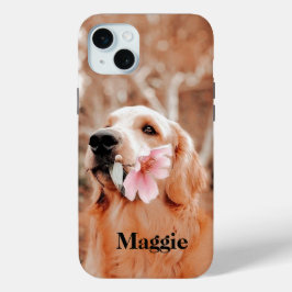 カスタムゴールデンレトリバーの写真 – Dog Lover Gift iPhone 15 Miniケース