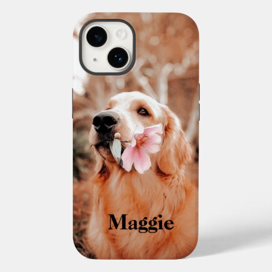 カスタムゴールデンレトリバーの写真 – Dog Lover Gift Case-Mate iPhoneケース (裏面)