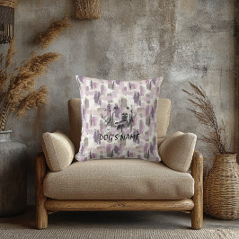 カスタムゴールデンレトリバーポートレート抽象芸術パターン クッション