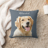カスタムゴールデン描レトリバーパーソナライズされたドッグ クッション (ブランケット)