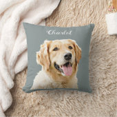 カスタムゴールデン描レトリバーパーソナライズされたドッグ クッション (ブランケット)