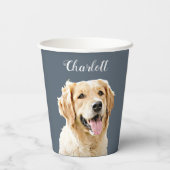 カスタムゴールデン描レトリバーパーソナライズされたドッグ 紙コップ (裏面)