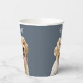 カスタムゴールデン描レトリバーパーソナライズされたドッグ 紙コップ (左)