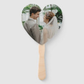 カスタムゴールドフォイルラグジュアリーボタニカルモノグラムモダン ハンドファン (裏面)