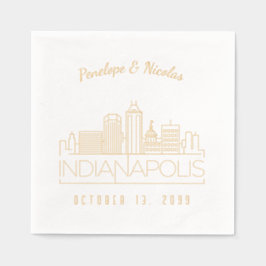 カスタムゴールドフォイル結婚インディアナポリス 箔ナプキン