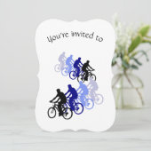 カスタムサイクリング歳の誕生日パーティースポーツアート 招待状 (スタンド正面)