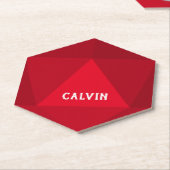 カスタムサイコロカラーD20文字ダイ値カスタム付き ペーパーコースター (アングル)