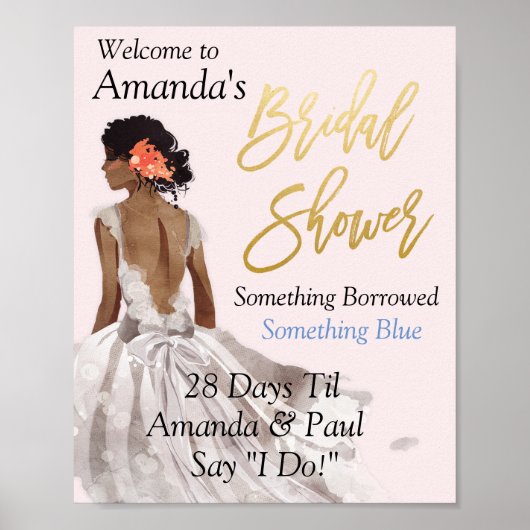 カスタムサイズ – ブライダルシャワー記号 ポスター (正面)