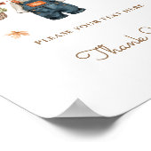 カスタムサインカボチャ素朴秋ベビーシャワー ポスター (角)