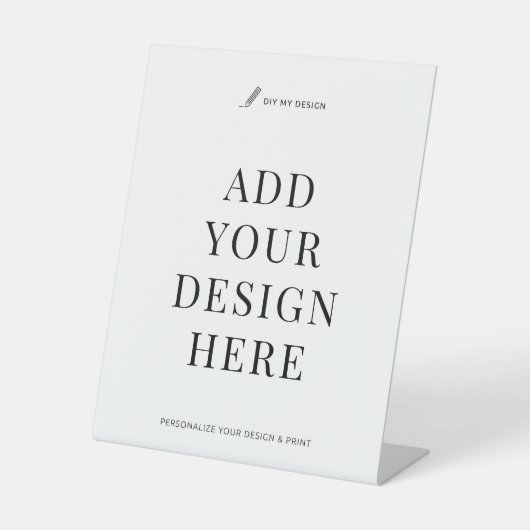 カスタムサイン印刷8x10インチ台座業務用標識 台座サイン (正面)