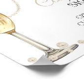 カスタムサイン真珠プロセッコブライダルシャワー徴候 ポスター (角)